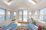 Sunroom and deck with panoramic views - enjoy beautiful water views from almost every room